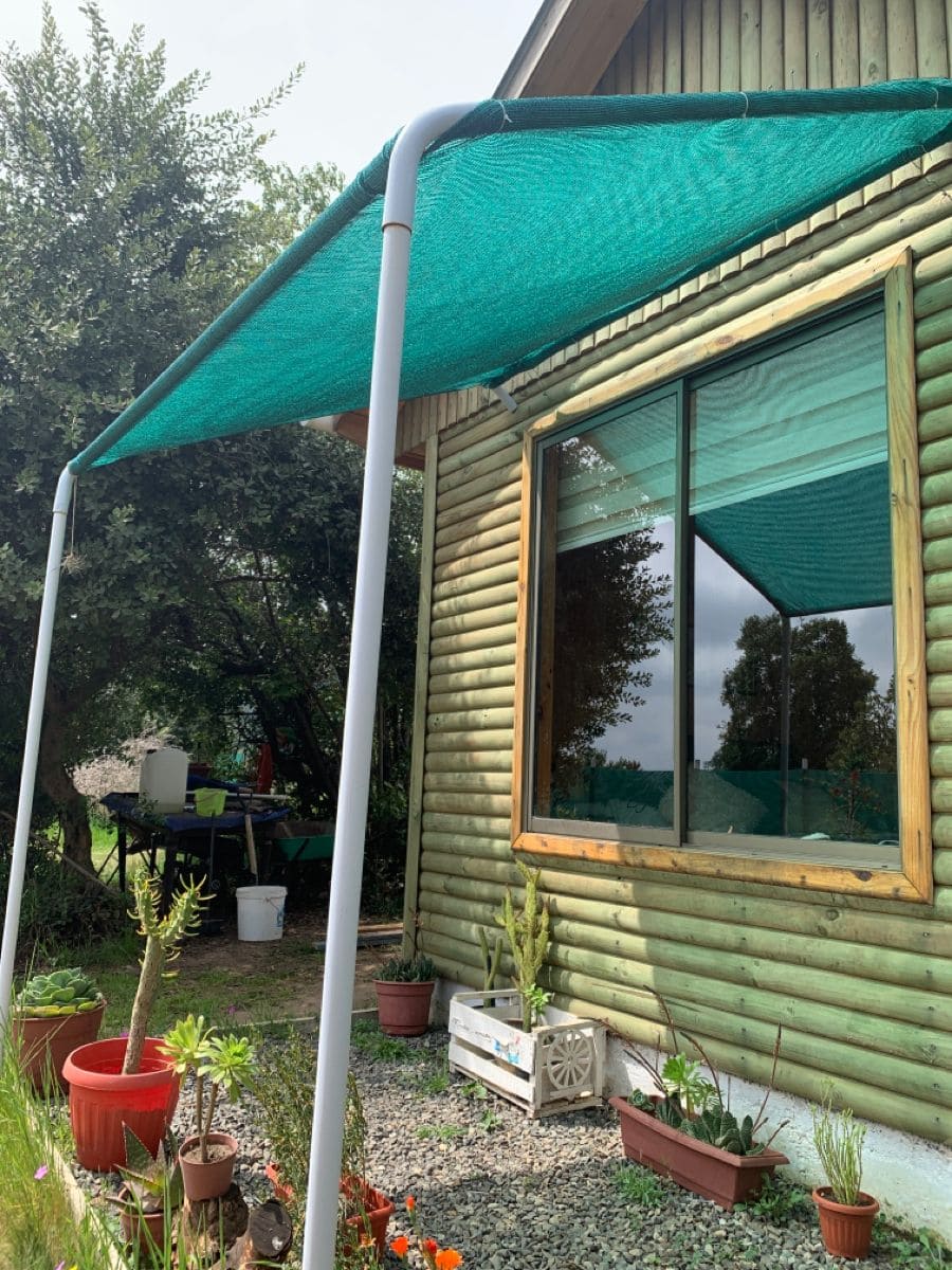 Simple Green Mesh Patio Shade
