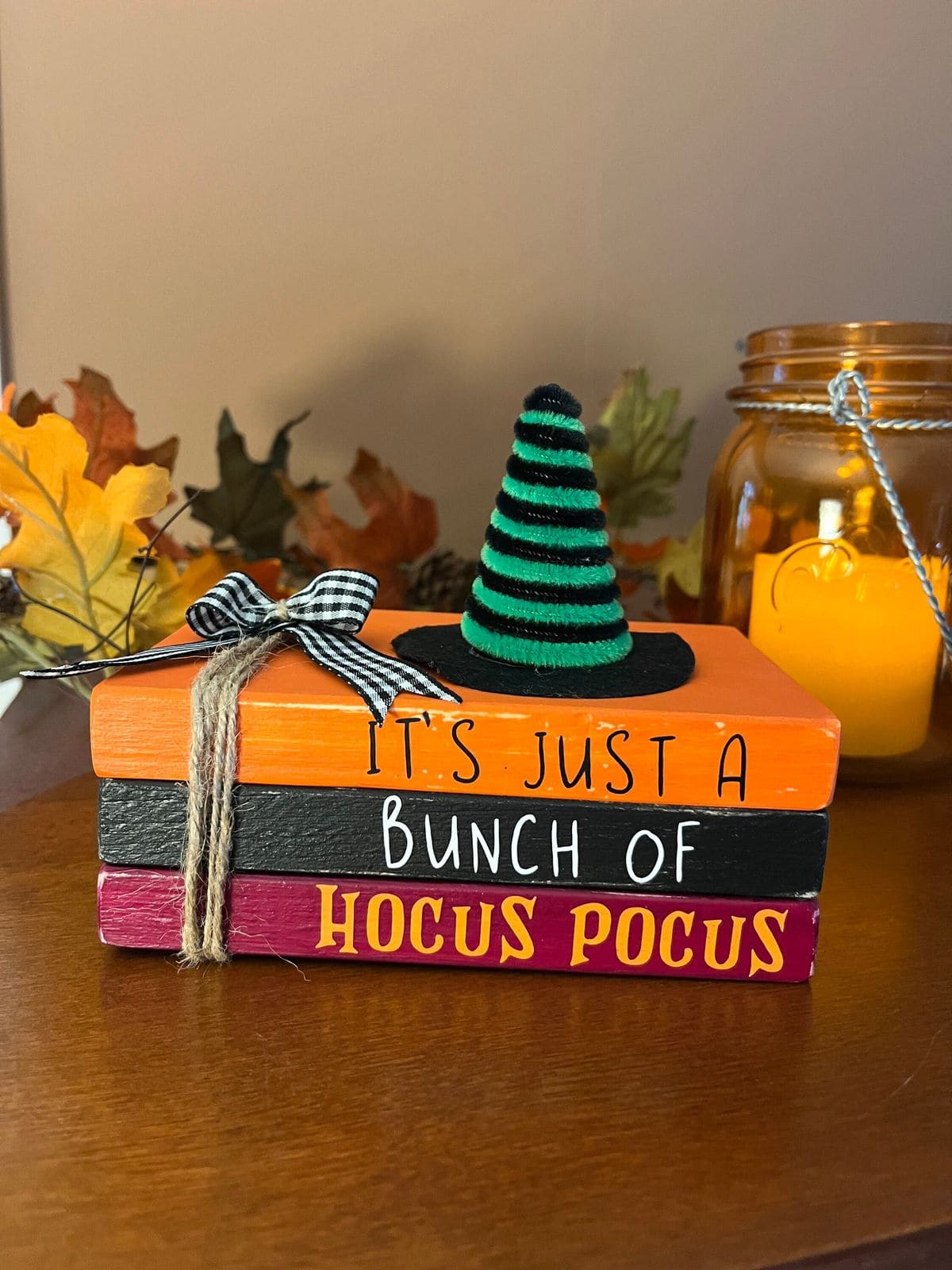 Stacked Spell Book Wood Blocks
