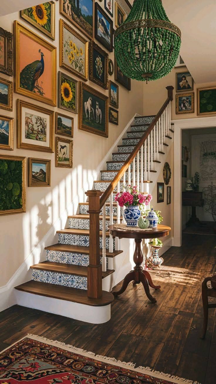 Storybook Staircase Gallery Wall