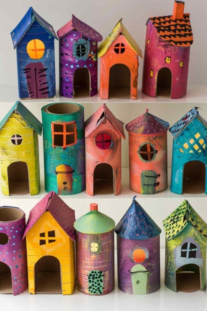 Toilet Paper Roll Fairy Village