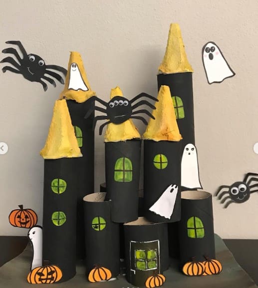 Toilet Paper Roll Haunted Castle