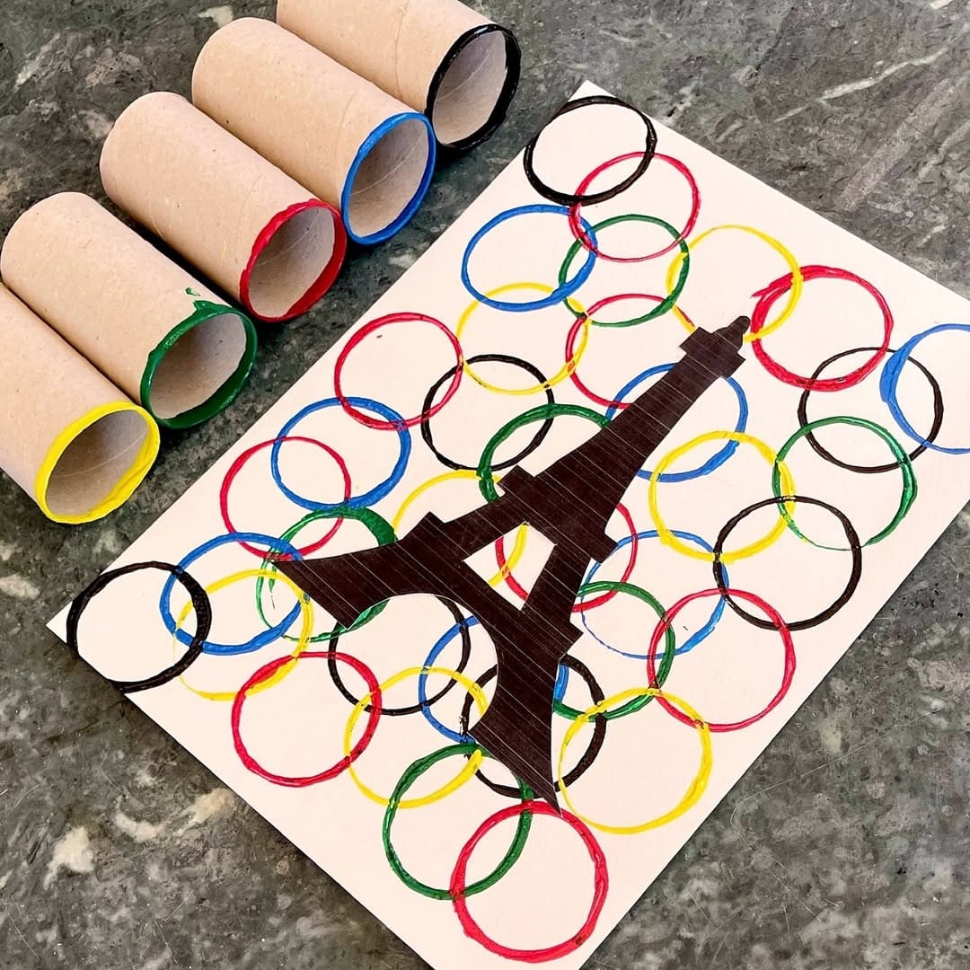 Toilet Paper Roll Olympic Art