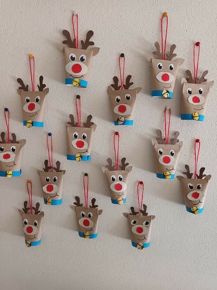 Toilet Paper Roll Reindeer Ornaments