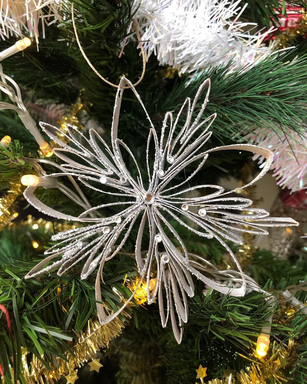 Toilet Paper Roll Snowflake Ornament
