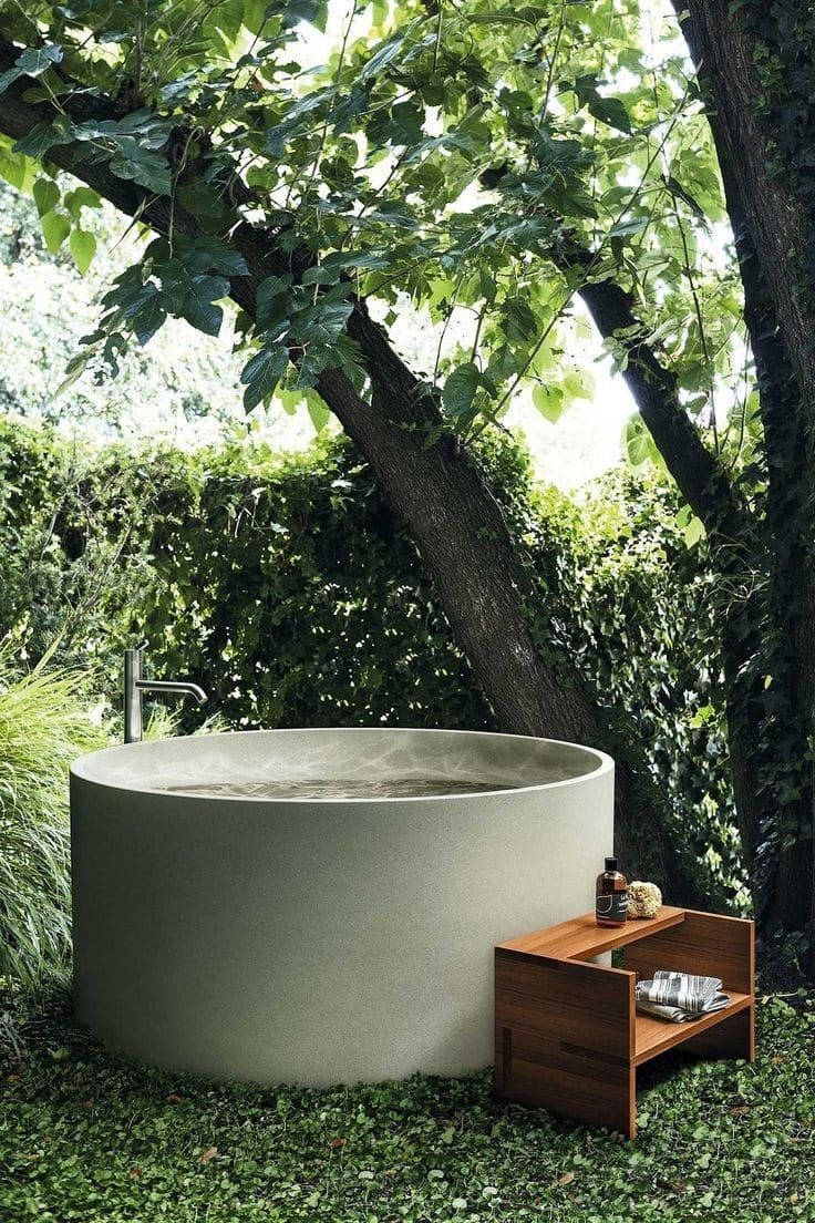 20 Outdoor Hot Tub Setups That Redefine Home Relaxation Tranquil Forest Garden Soak