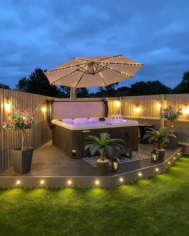 20 Outdoor Hot Tub Setups That Redefine Home Relaxation Twilight Garden Hot Tub Escape