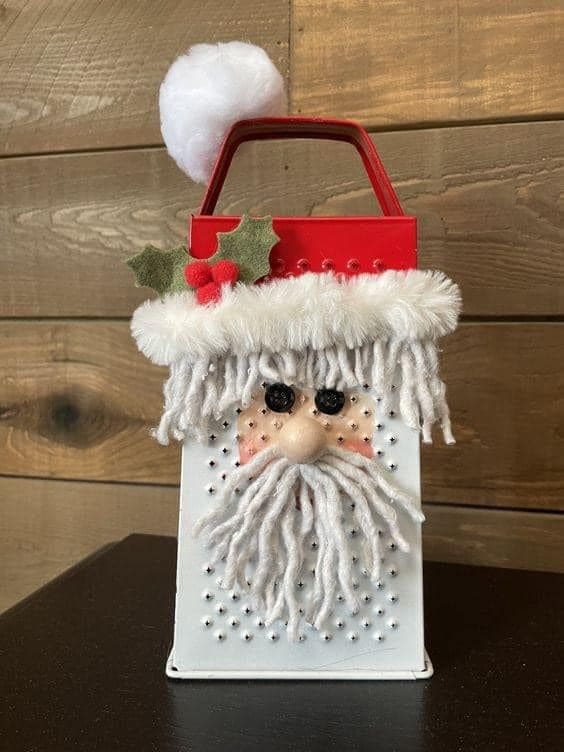 Upcycled Santa Cheese Grater