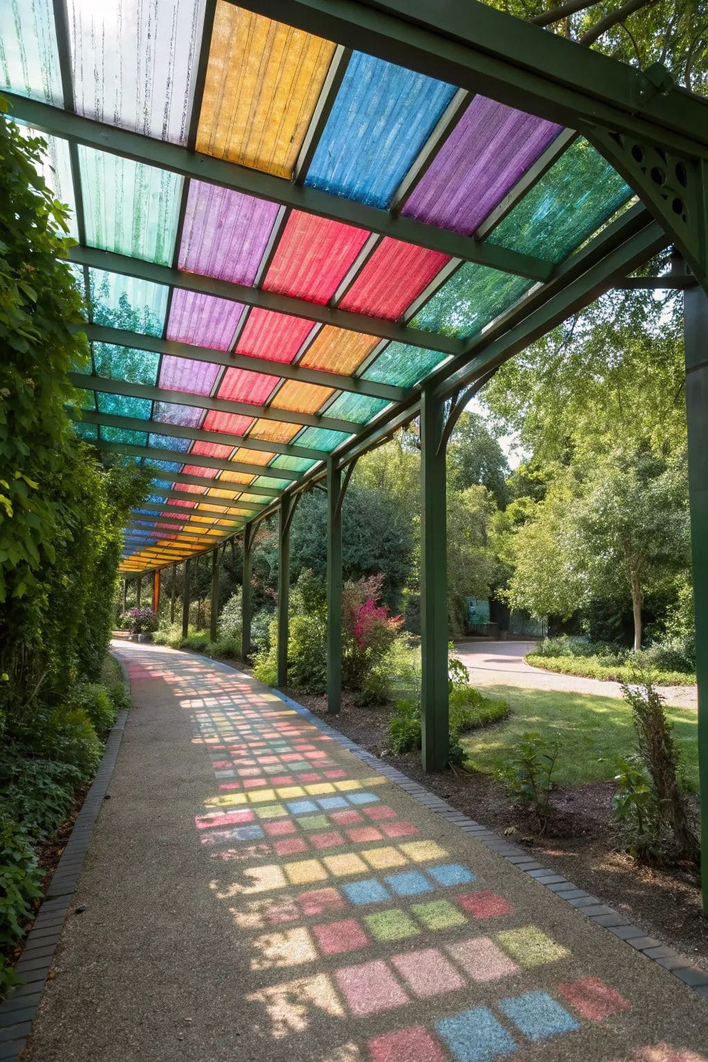 Vibrant Walkway Shade Canopy