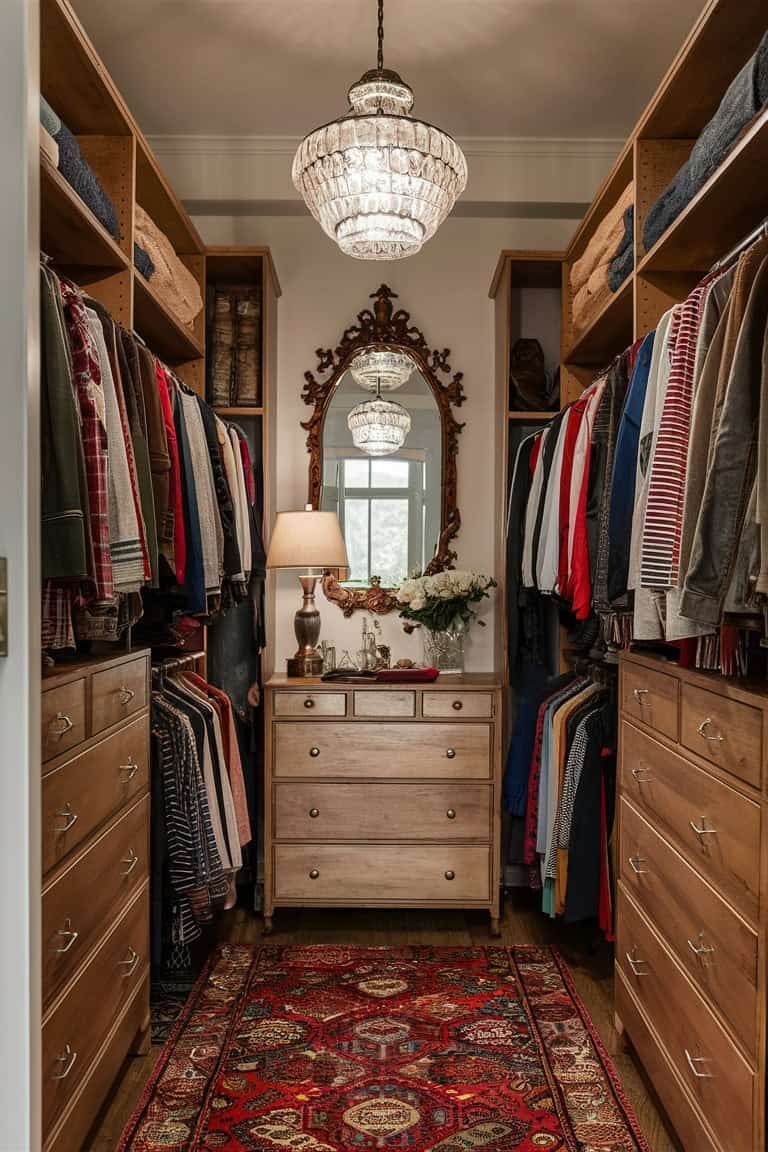 Victorian-Inspired Walk-In Wardrobe