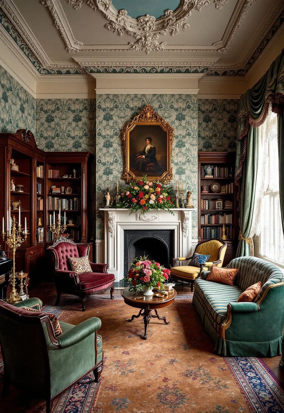 Victorian Salon of Poised Grandeur