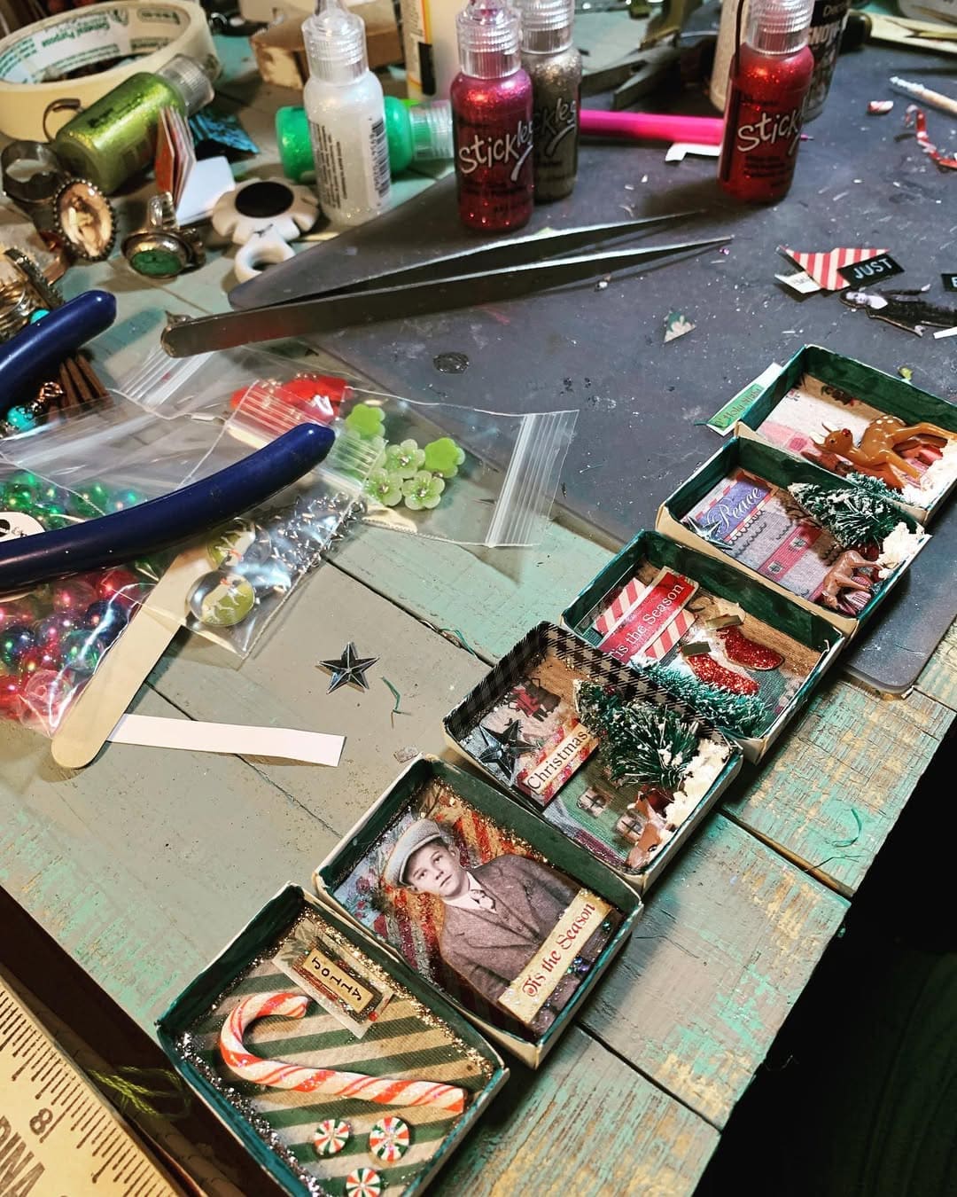 Vintage Christmas Matchbox Dioramas