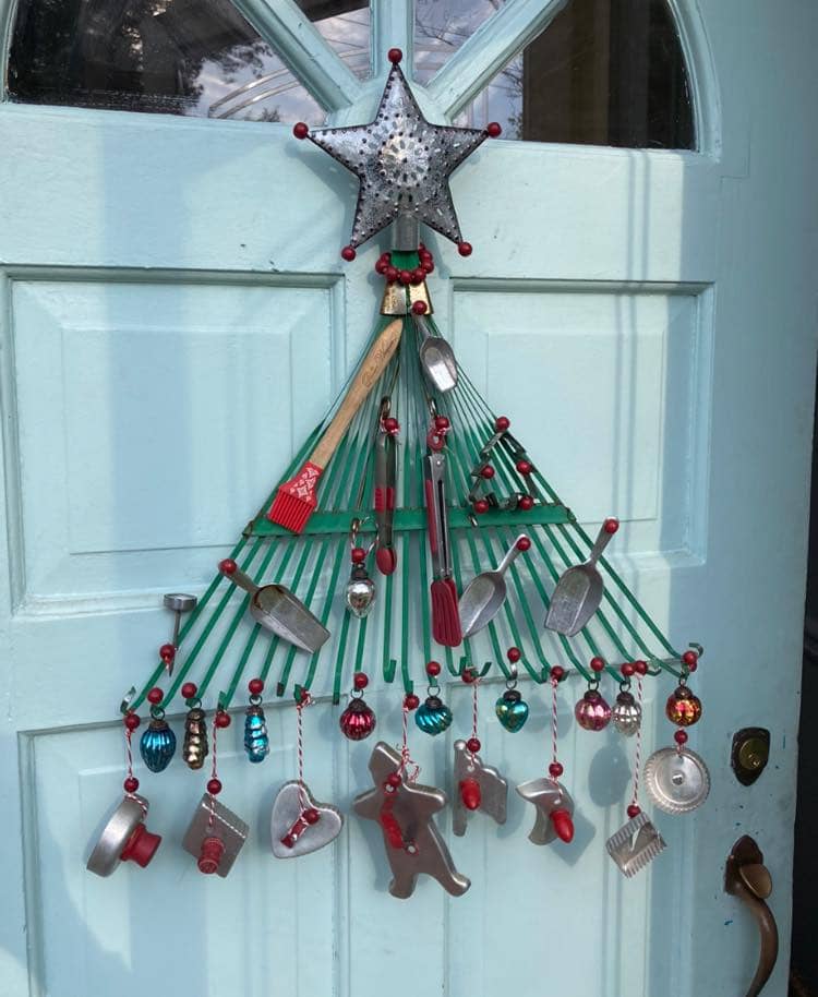 Vintage Kitchen Rake Christmas Tree