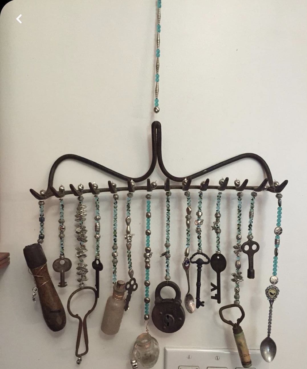 Vintage Rake Key and Trinket Display