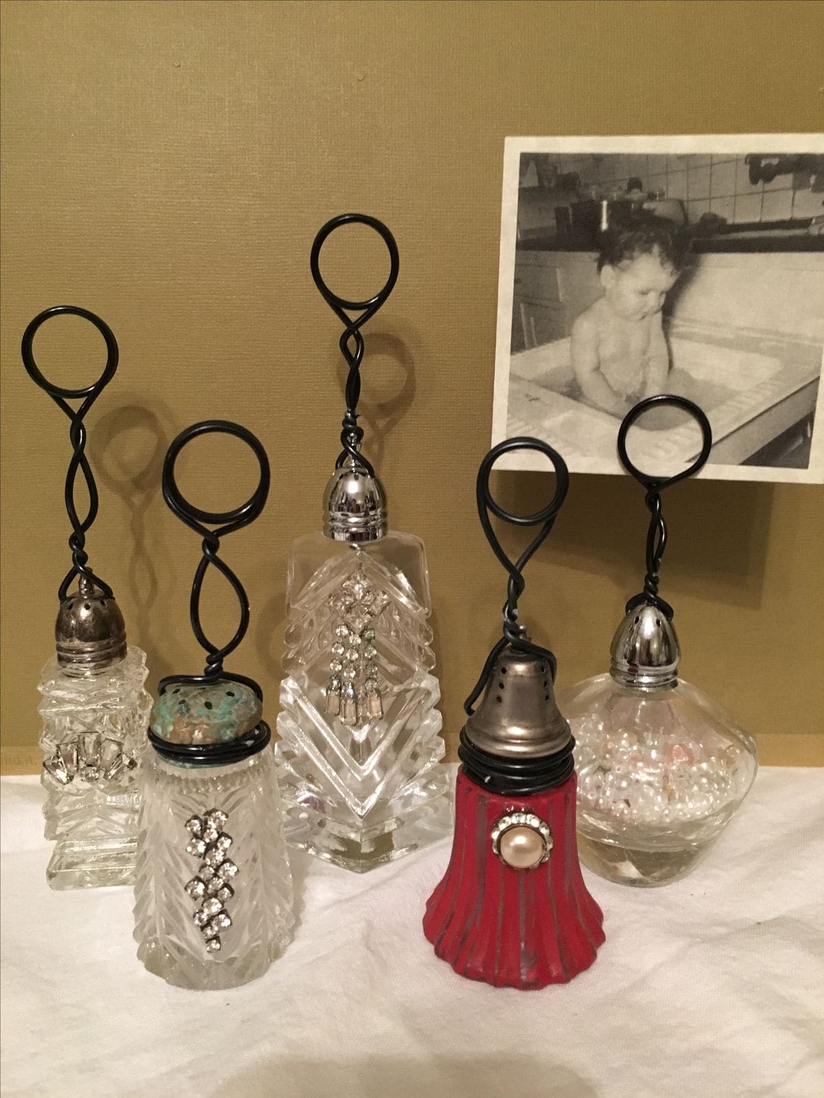 Vintage Salt Shaker Photo Holders