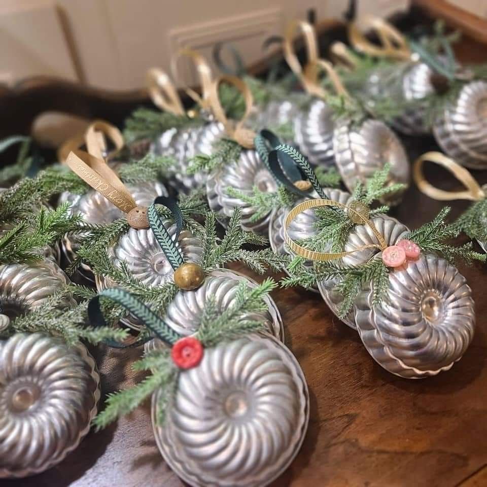 Vintage Tart Tin Ornaments