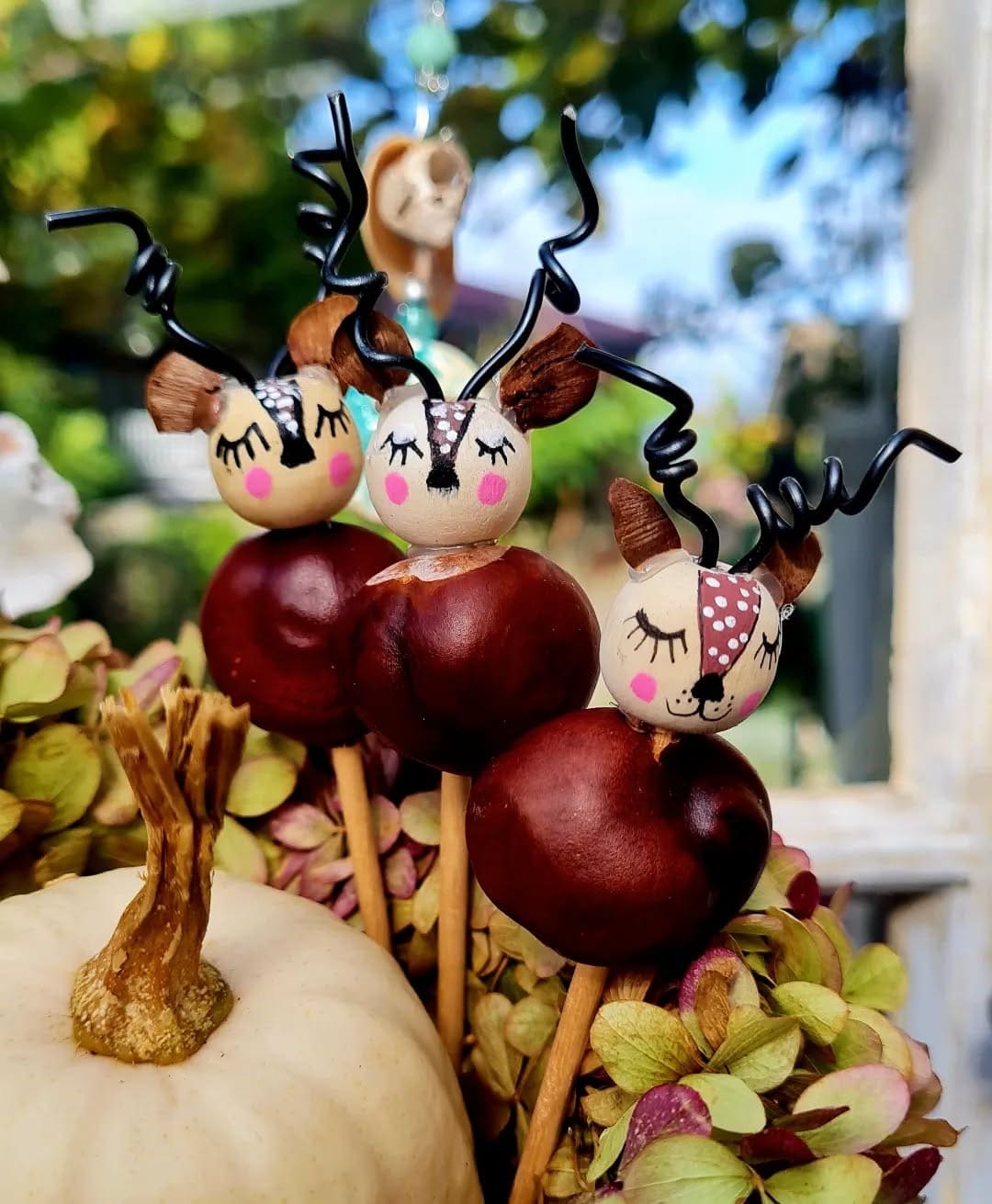 Whimsical Chestnut Reindeer Sticks