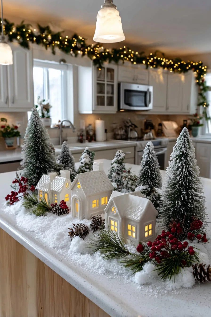 Winter Glow Kitchen Village Display