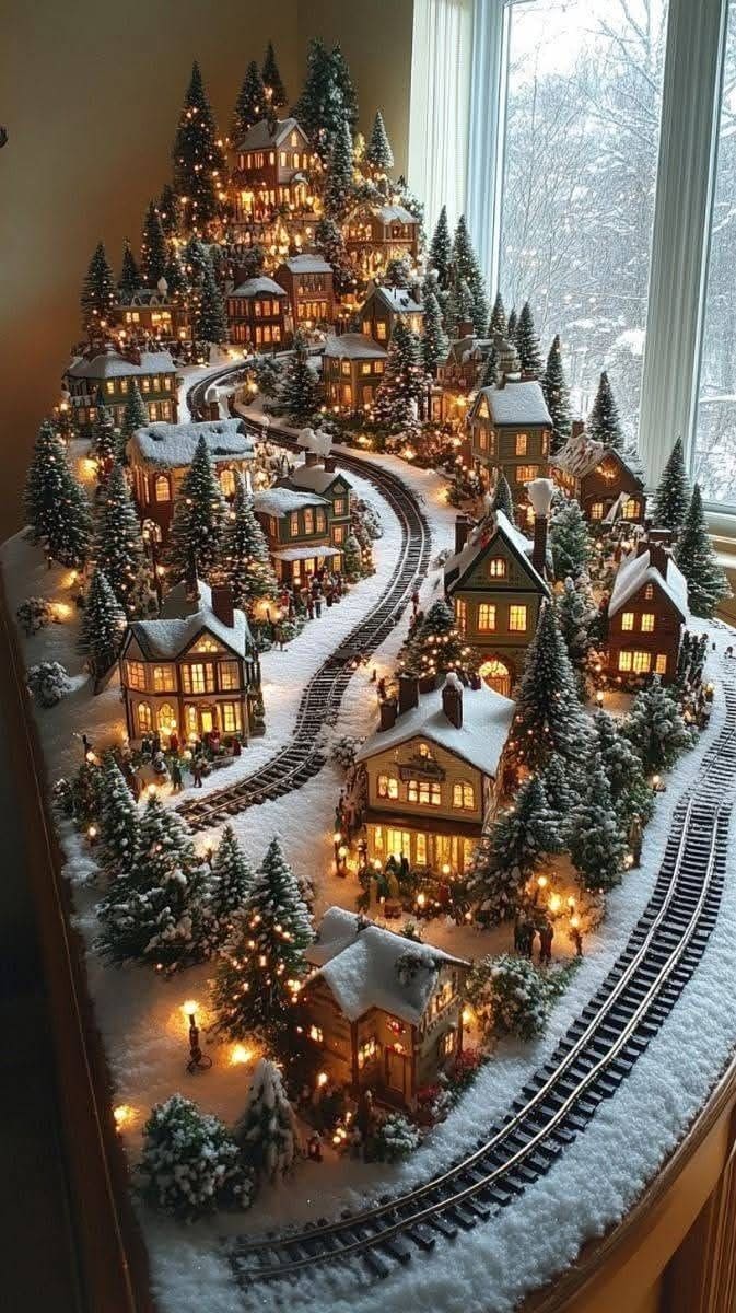 Winter Wonderland Train Village Display