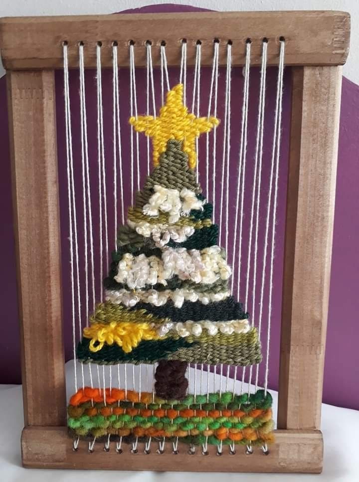 Woven Yarn Christmas Tree Art