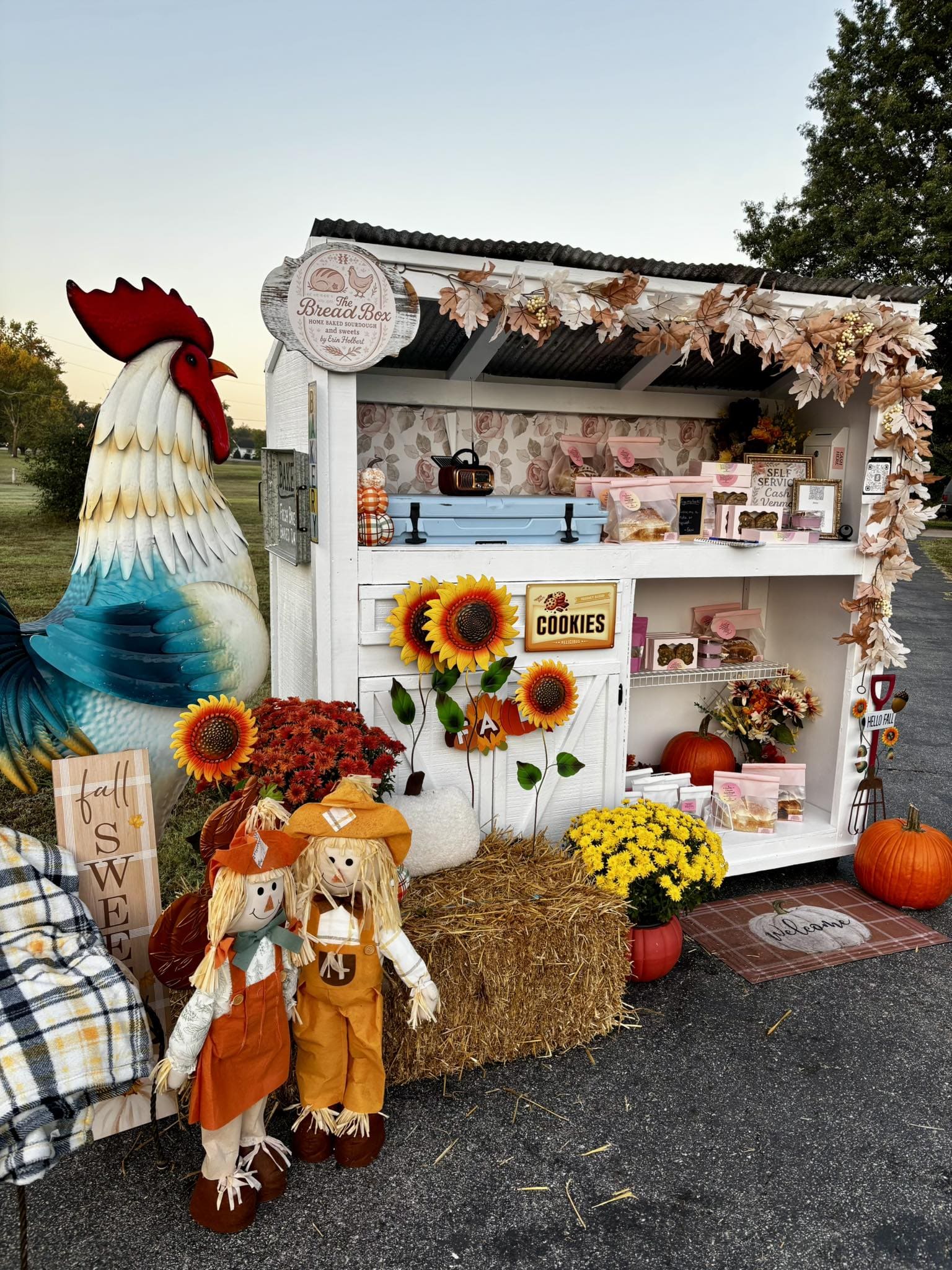 22 Charming DIY Farm Stand Ideas to Inspire Your Homestead Autumn Harvest Cookie and Bread Booth