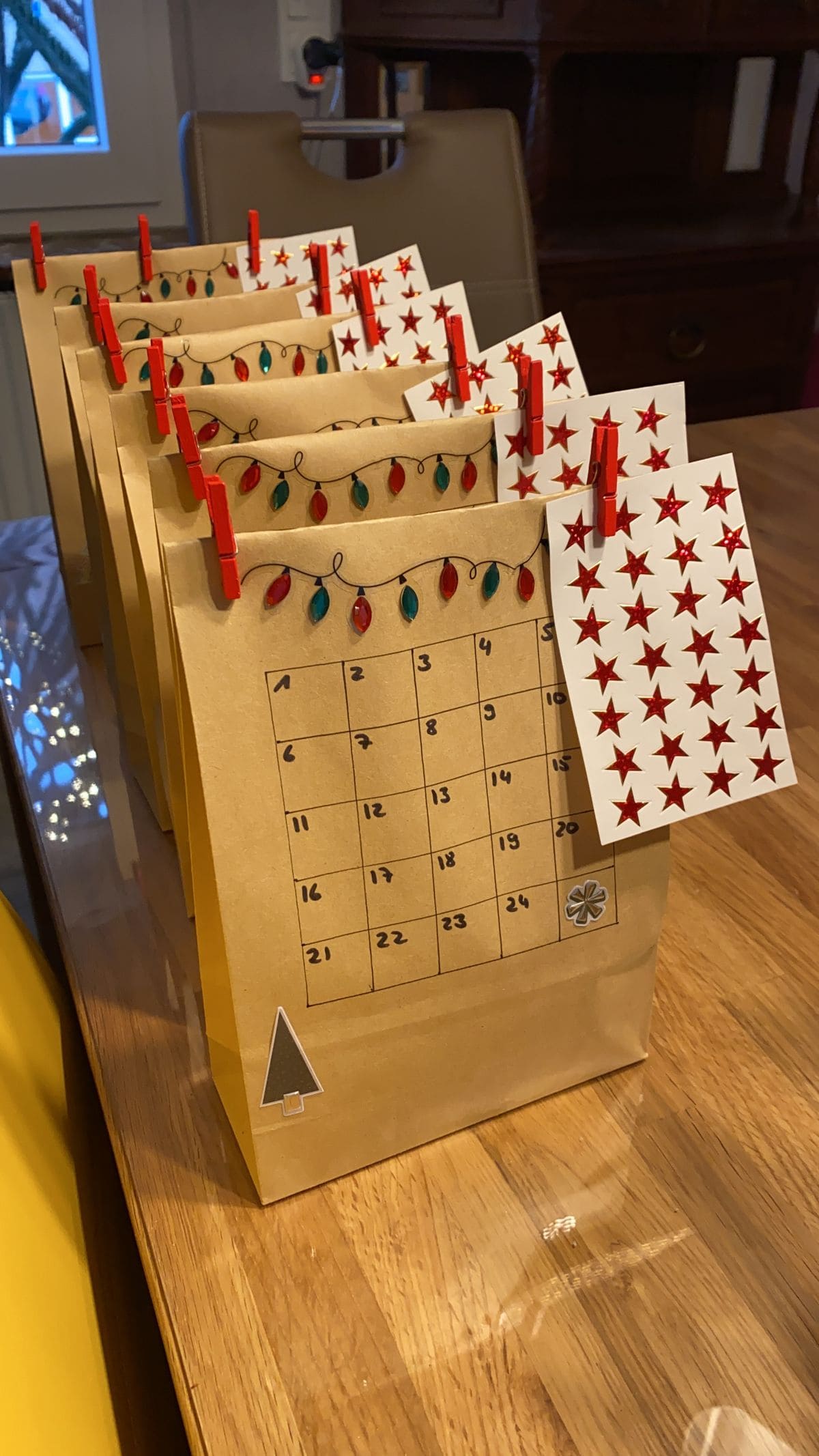 Brown Paper Advent Calendar Bags