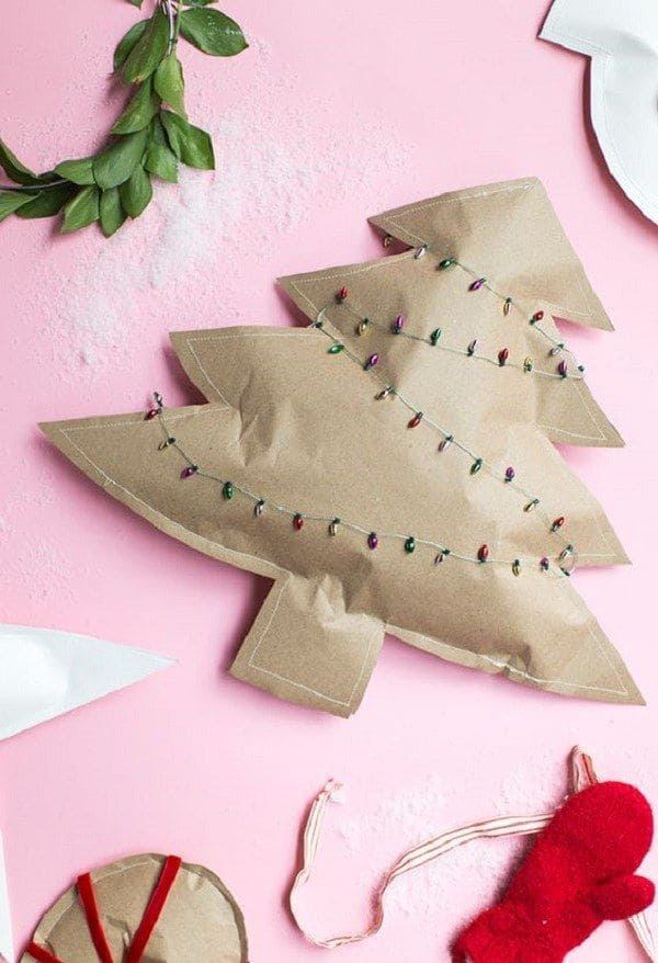 Brown Paper Christmas Tree Pouches