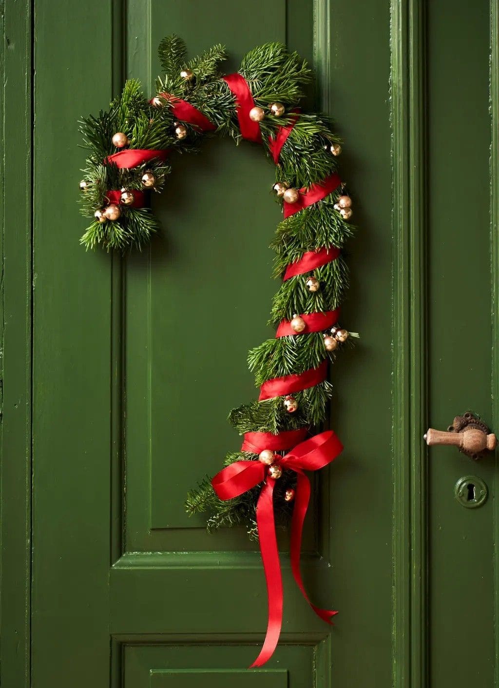 Candy Cane Evergreen Swag