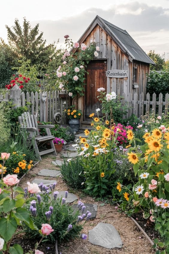 25 Stunning Garden Shed Ideas to Elevate Your Backyard Space Charming Flower Garden Shed