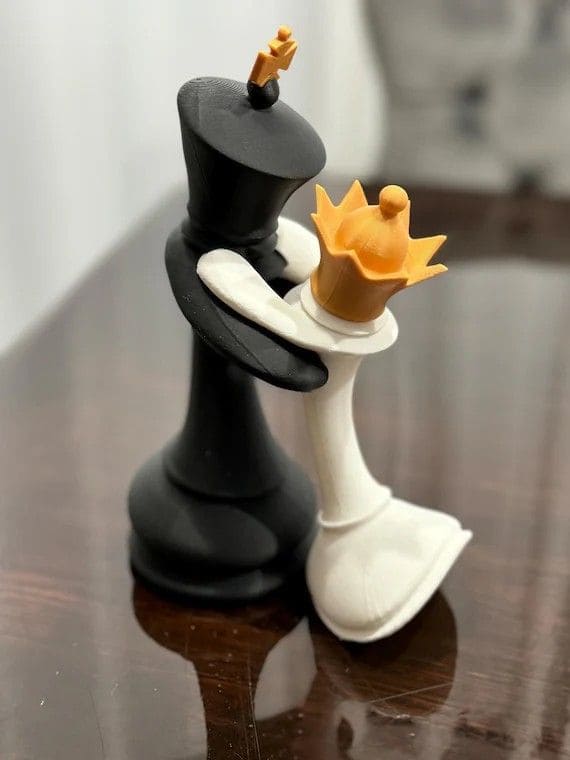 20 Creative DIY Projects Inspired by Chess Boards Chess King and Queen Embrace