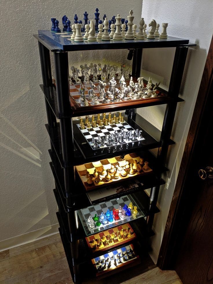 20 Creative DIY Projects Inspired by Chess Boards Chess Set Collection Display