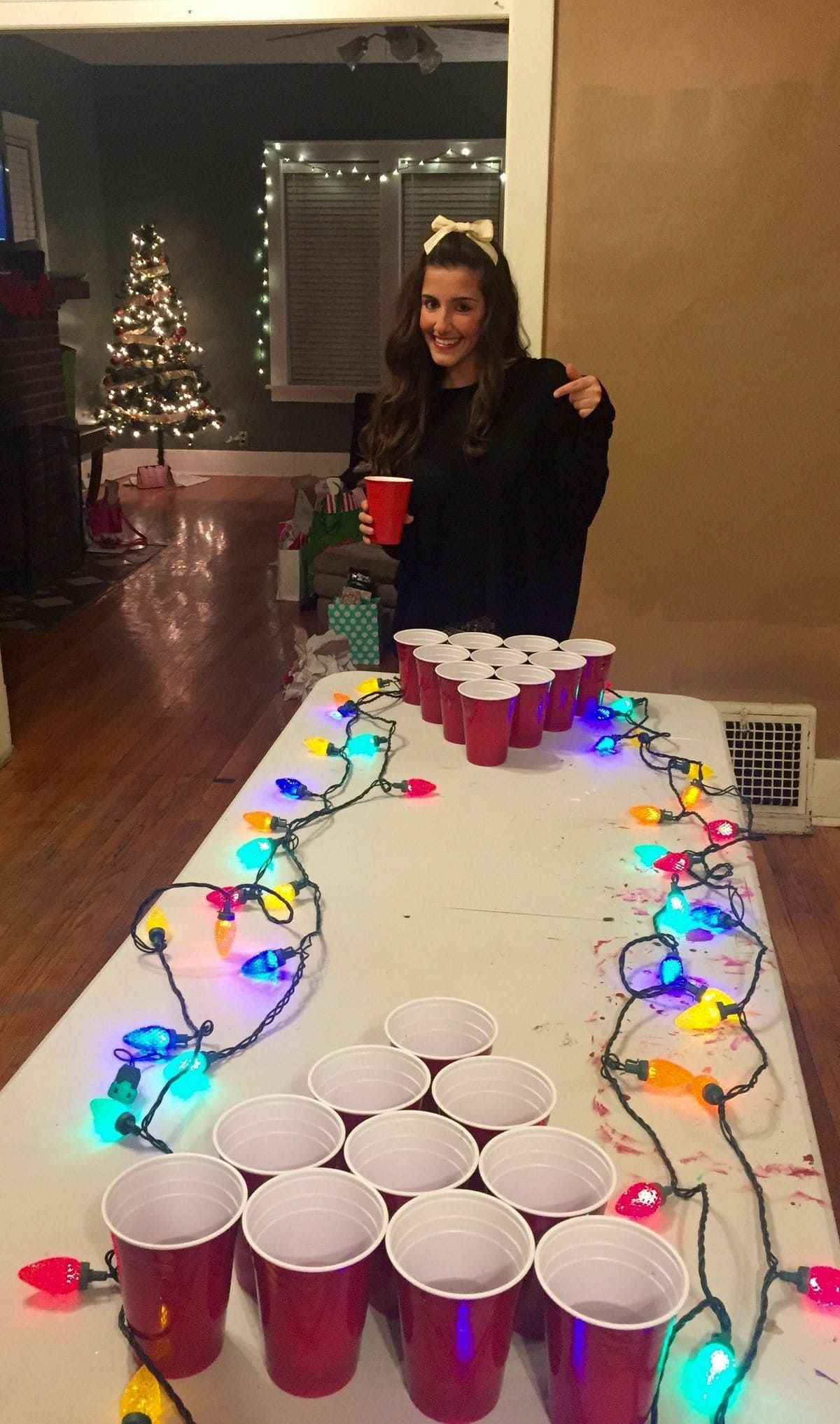 Christmas Lights Cup Pong