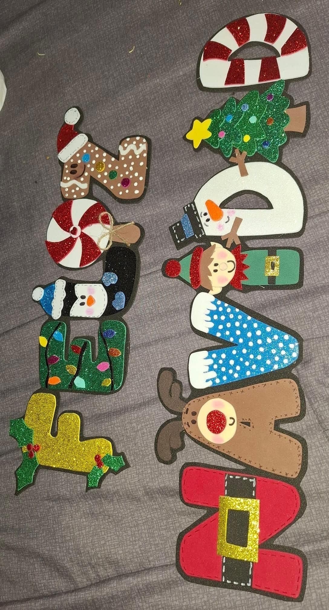 Christmas Paper Letter Art