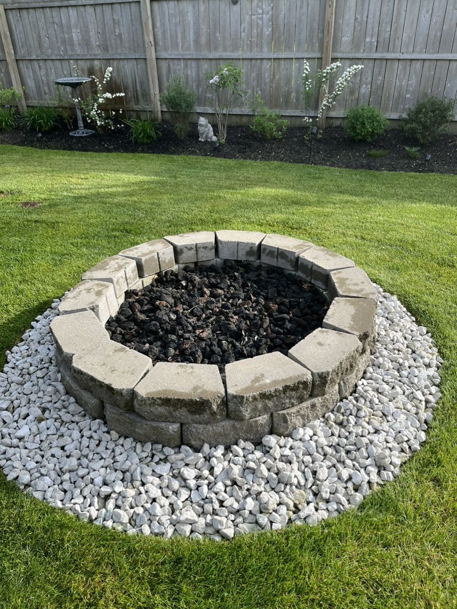 Classic Stone Fire Pit with Clean Design