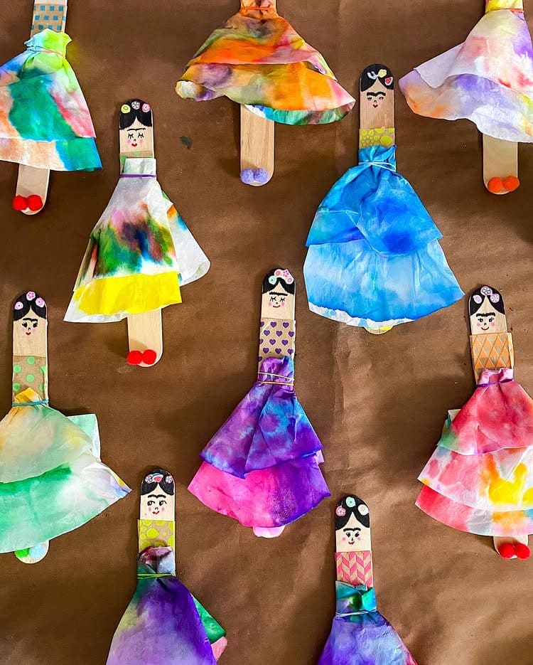 Coffee Filter Doll Puppets