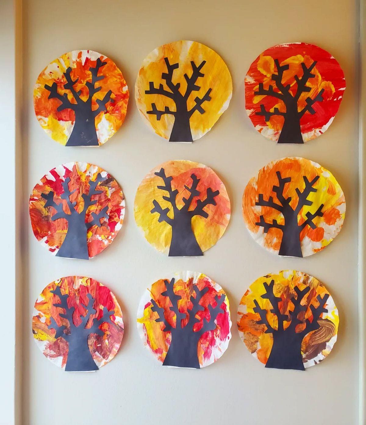 Coffee Filter Fall Trees