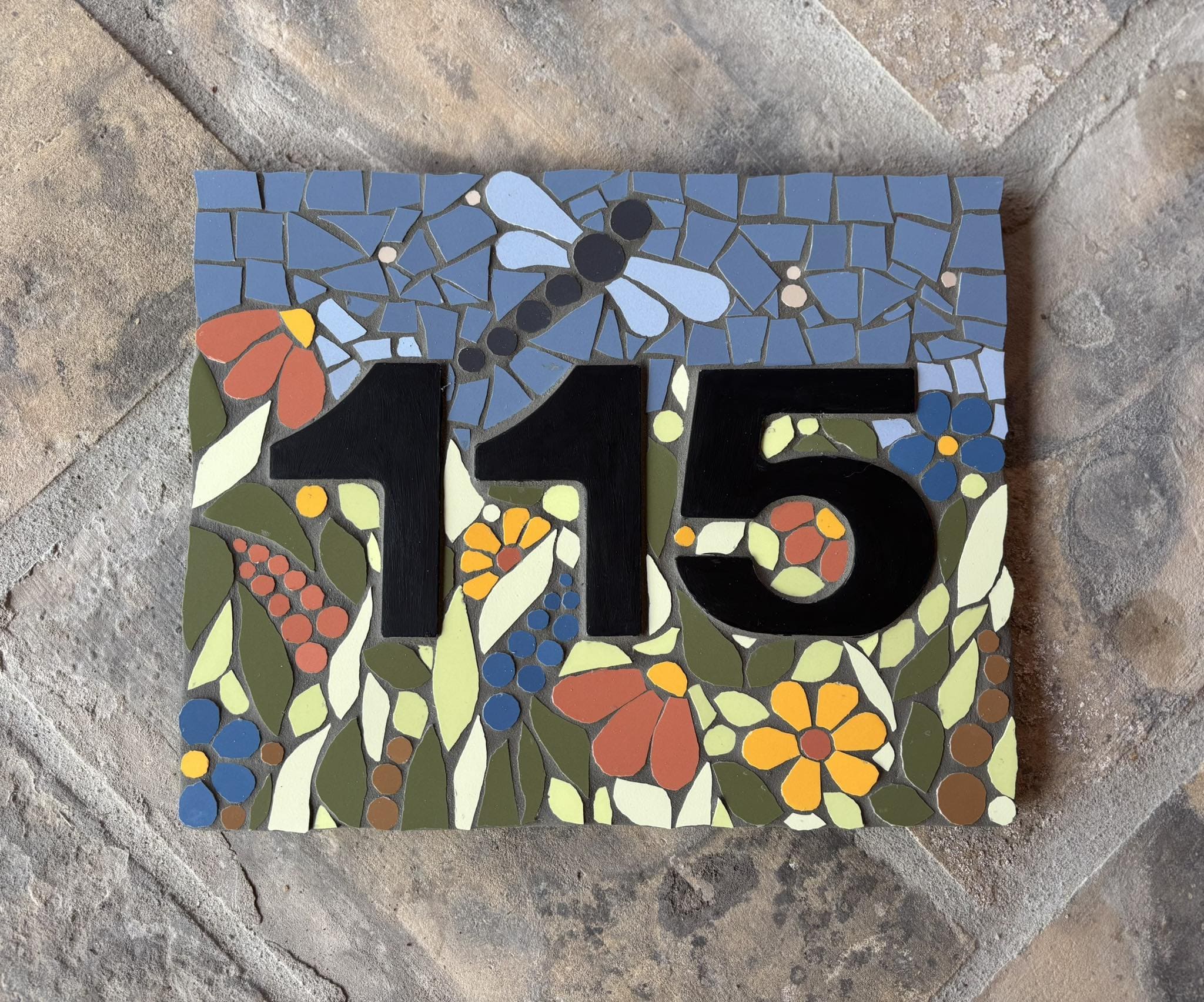 Colorful Garden Mosaic Plaque
