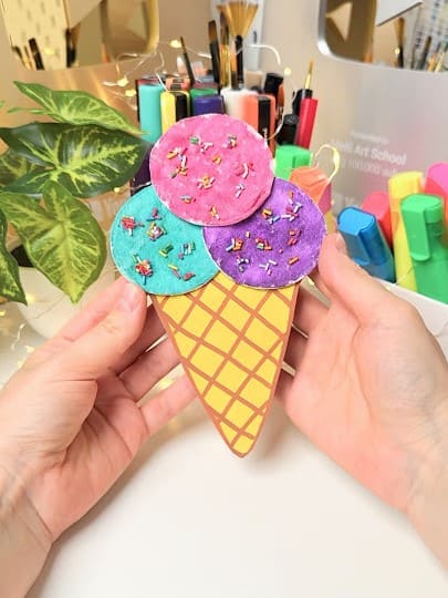 Cotton Pad Ice Cream Craft