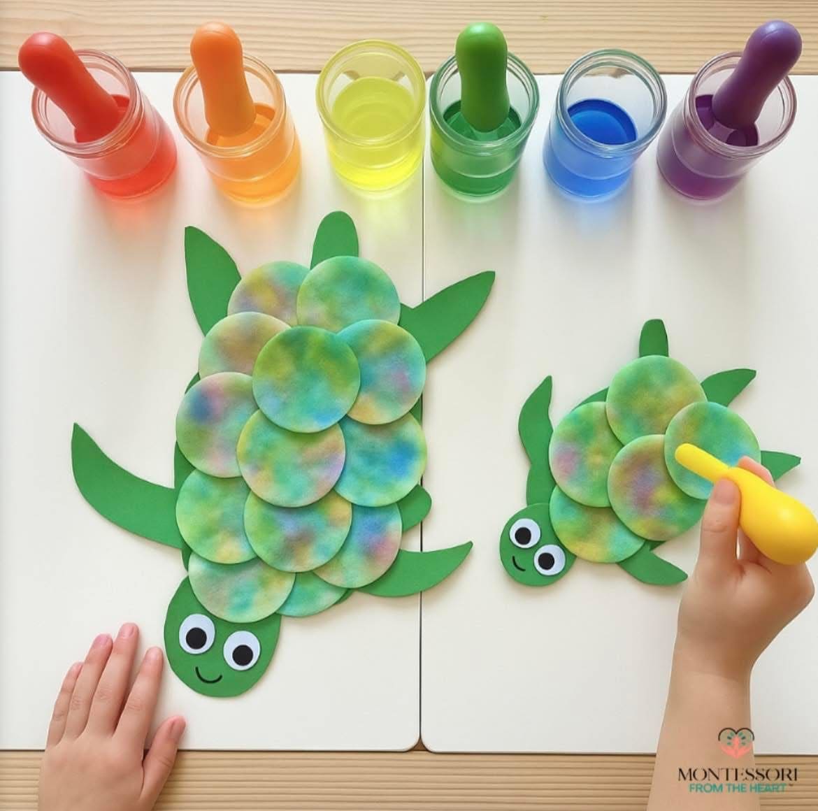 Cotton Pad Turtle Craft