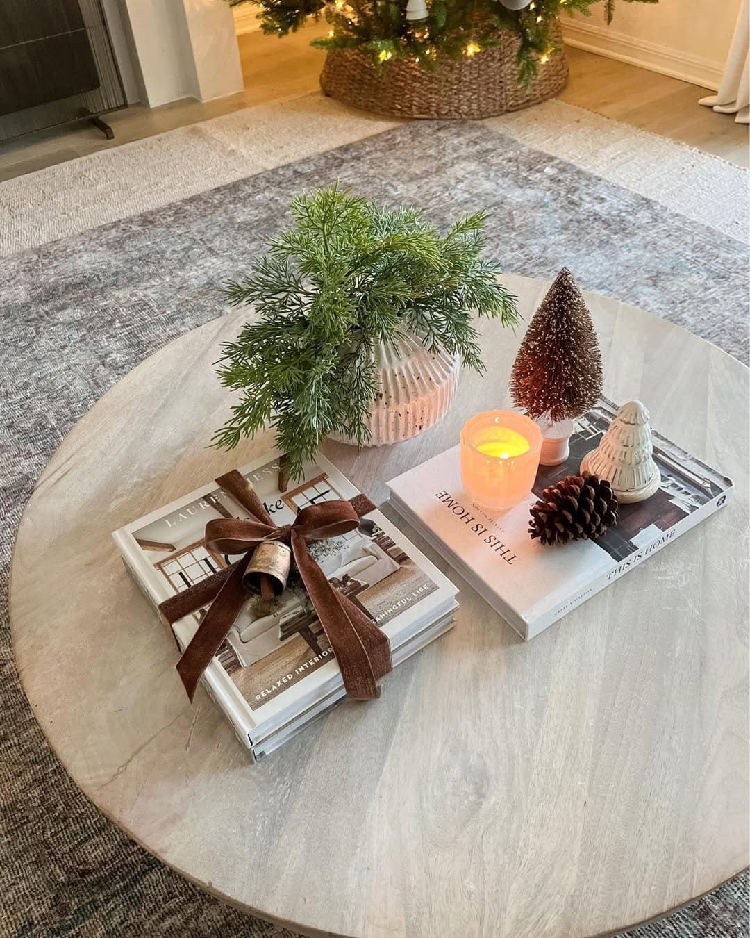 Cozy Christmas Coffee Table Styling