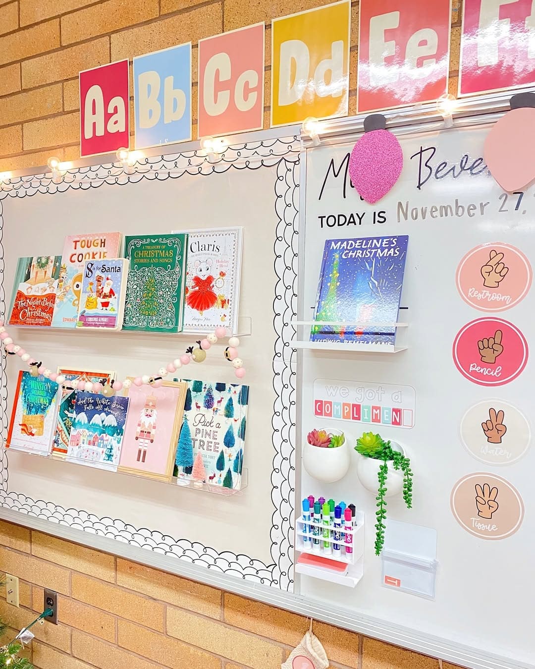 Cozy Christmas Reading Corner Board