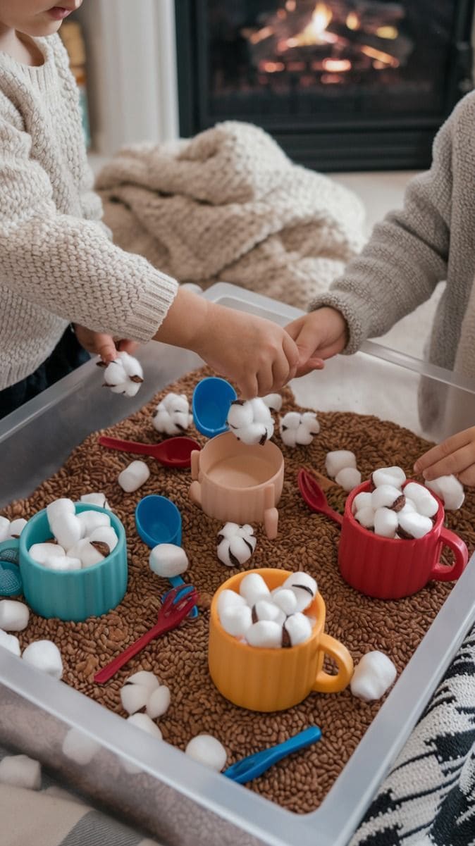 Cozy Cocoa Sensory Bin