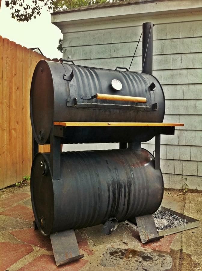 DIY Double Barrel Smoker