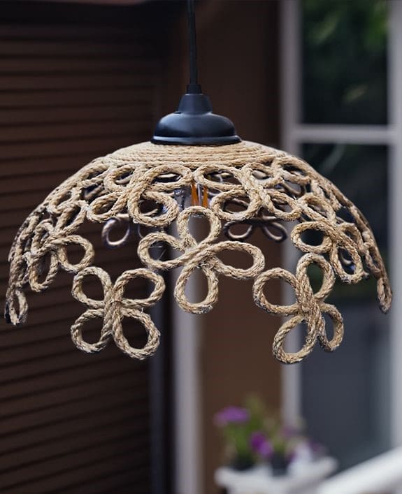 DIY Rope and Balloon Lamp