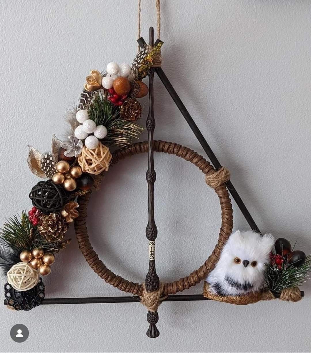 20 Magical Harry Potter Christmas Decor Ideas to Enchant Your Home Deathly Hallows Holiday Wreath