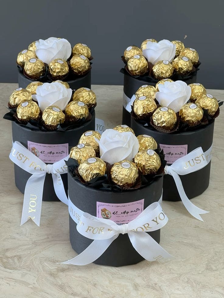 Elegant Ferrero Rocher Rose Boxes