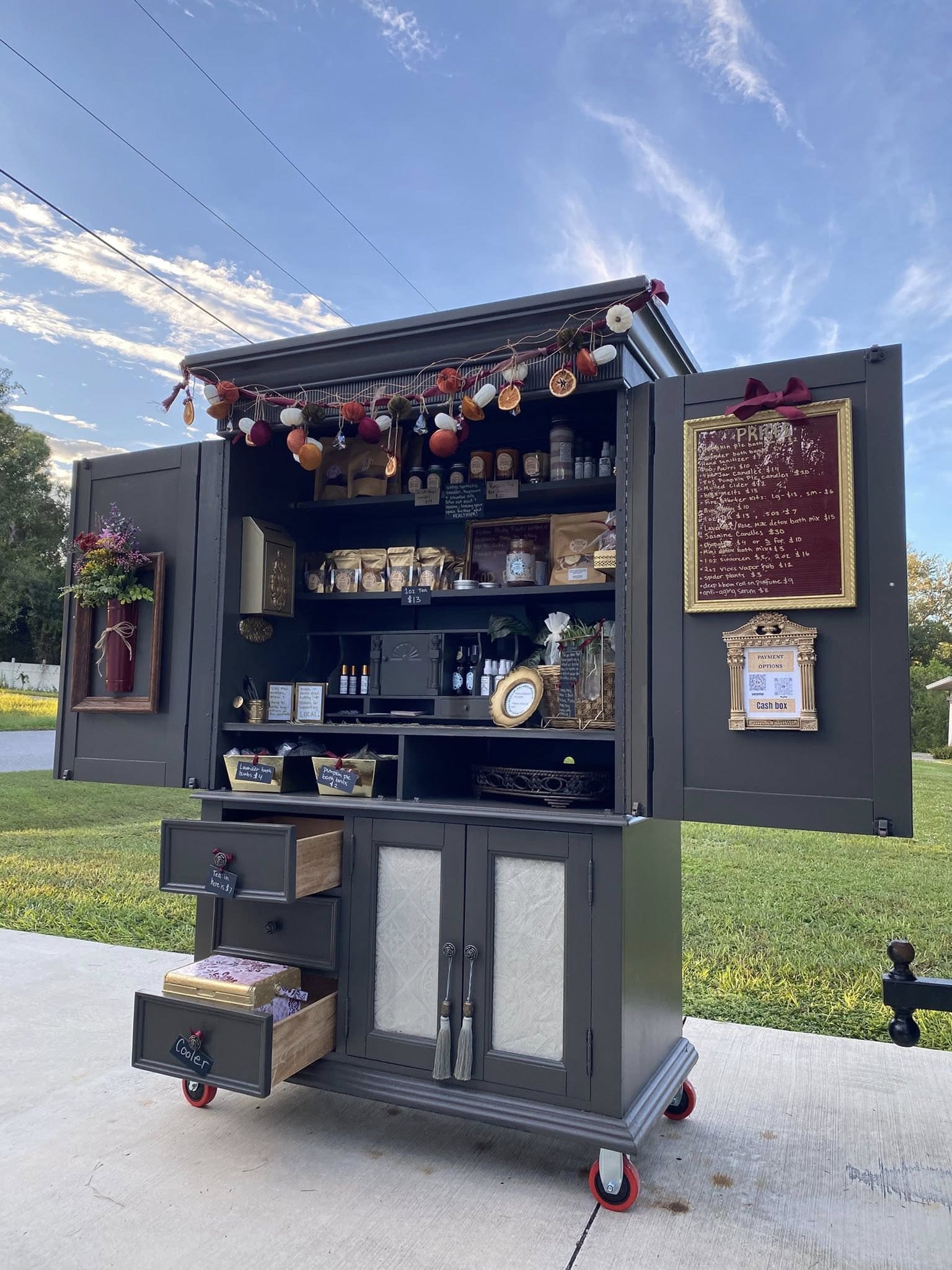 22 Charming DIY Farm Stand Ideas to Inspire Your Homestead Elegant Rolling Pantry Farm Stand