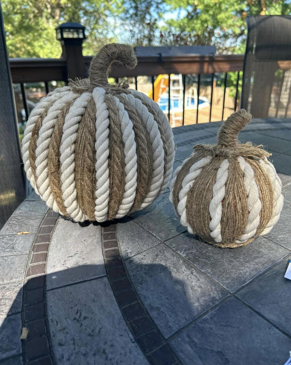 Elegant Rope Pumpkins