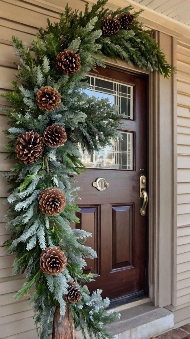 Evergreen Pinecone Door Garland