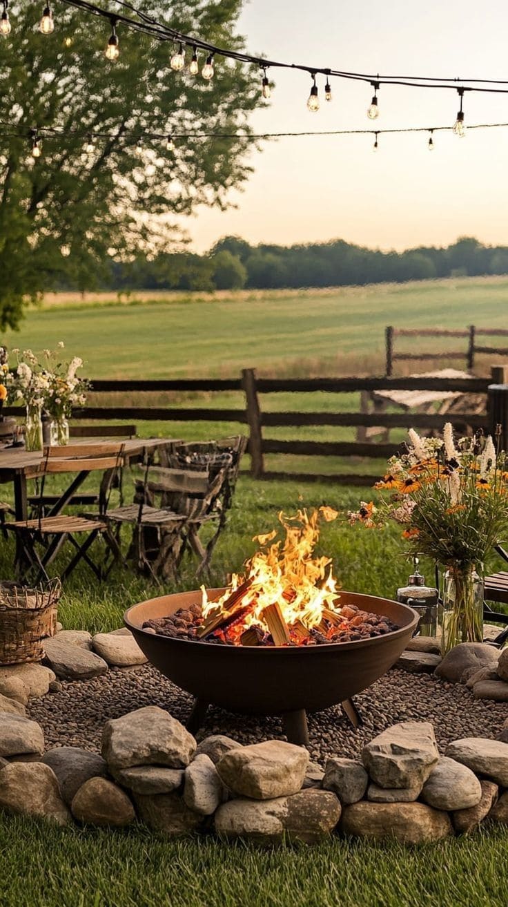 Farmhouse Stone Fire Pit