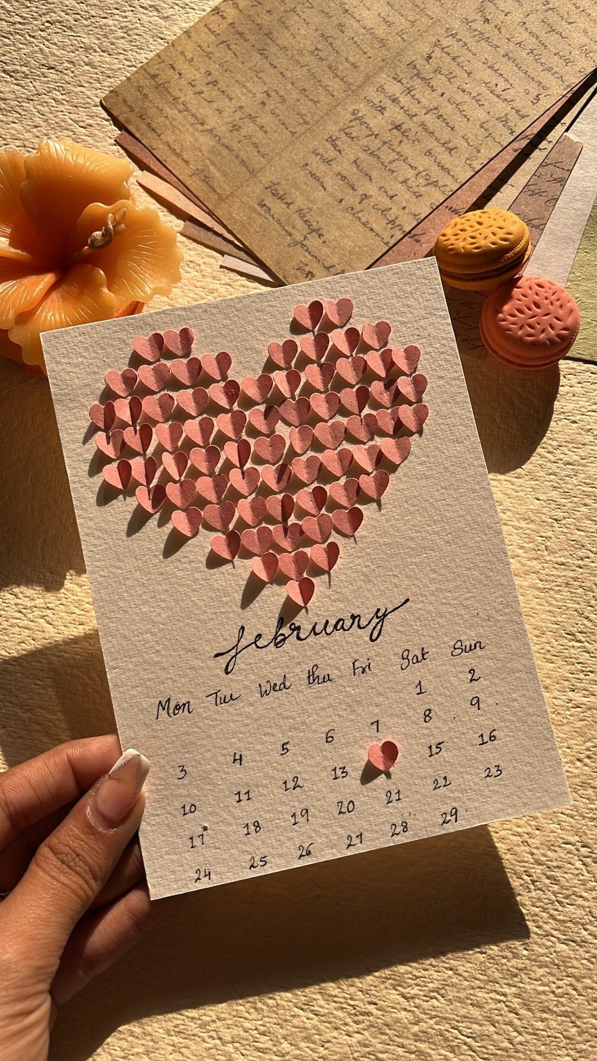 20 Handmade Valentine’s Card Ideas That Make Your Love Note Unforgettable February Heart Calendar Card